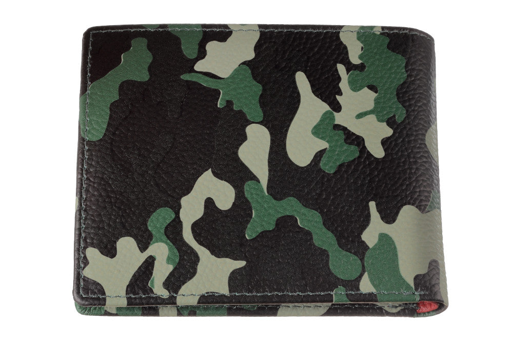 Credit card wallet camouflage green