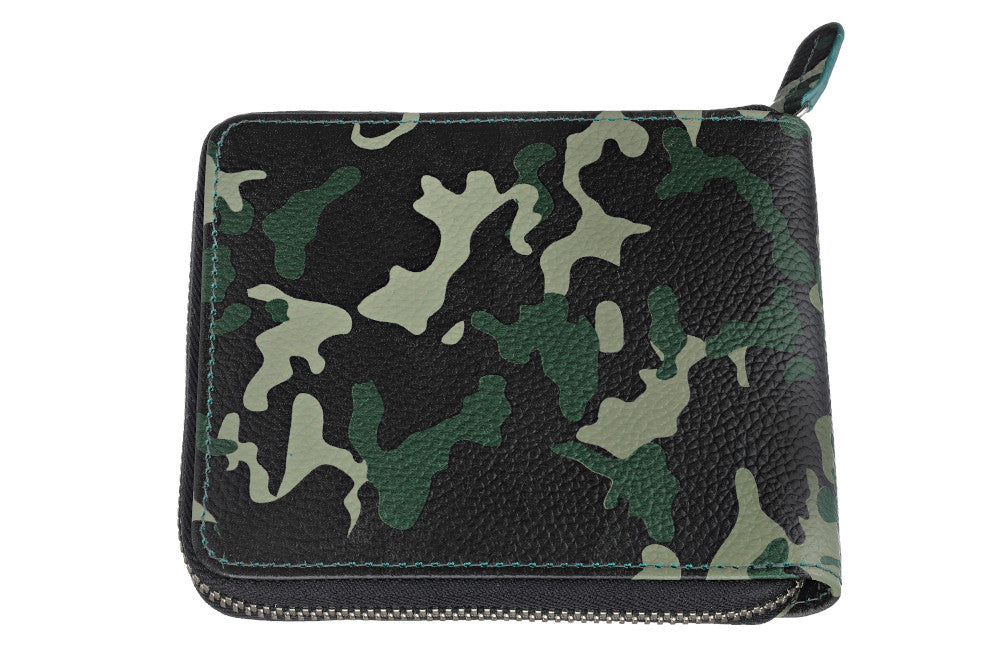 Zipper Wallet Camo Green