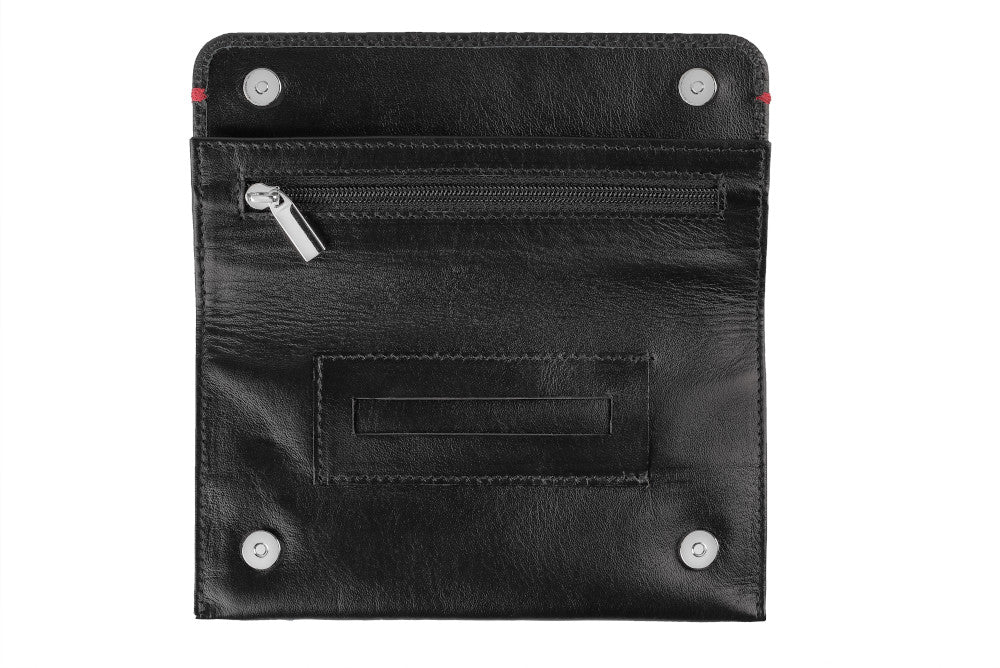 Nappa Bi-Fold Tobacco Pouch Black
