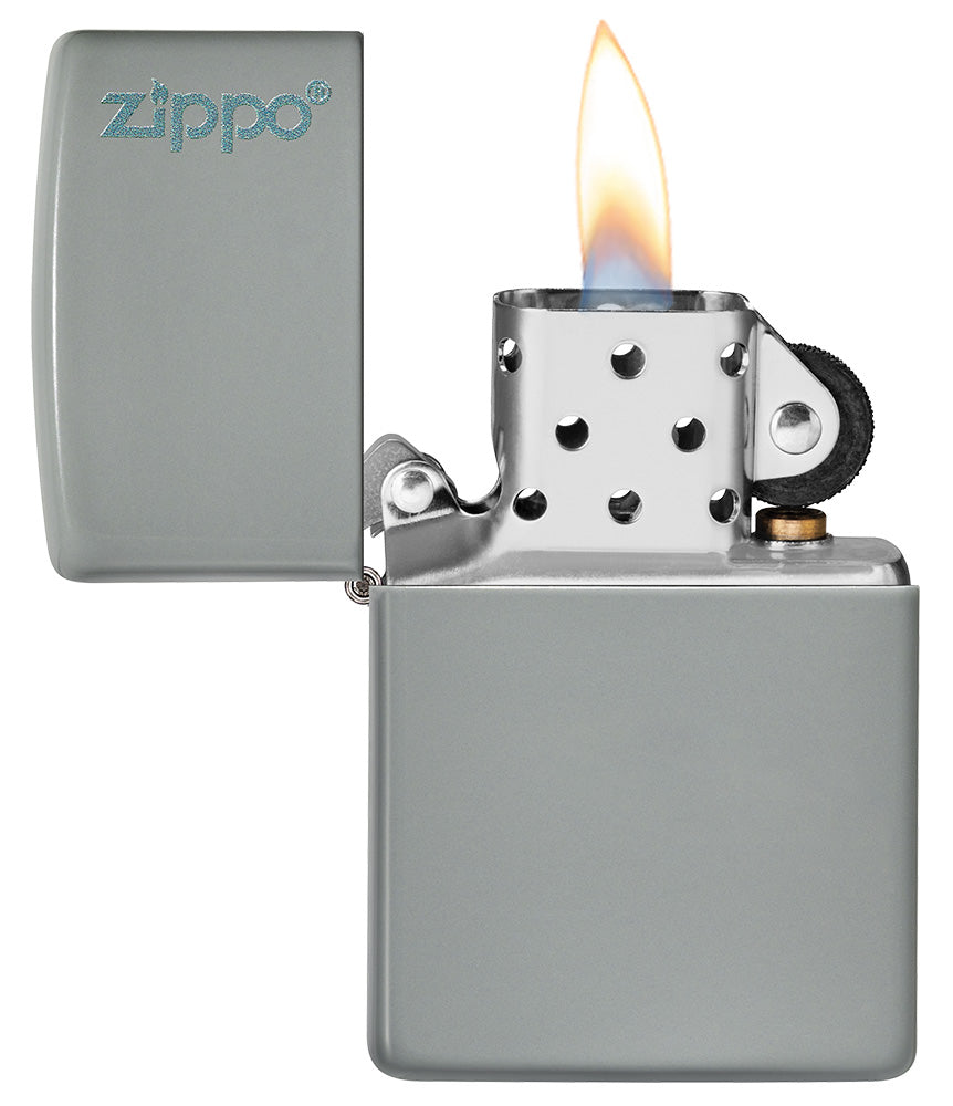 Flat Grey Zippo Logo