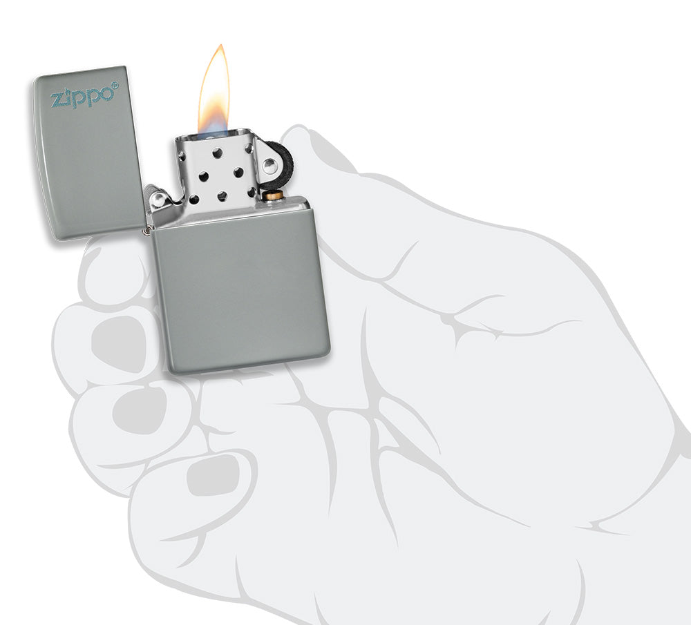 Flat Grey Zippo Logo