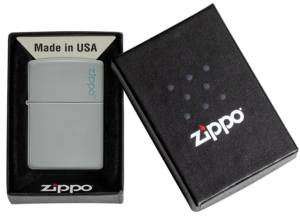 Flat Grey Zippo Logo