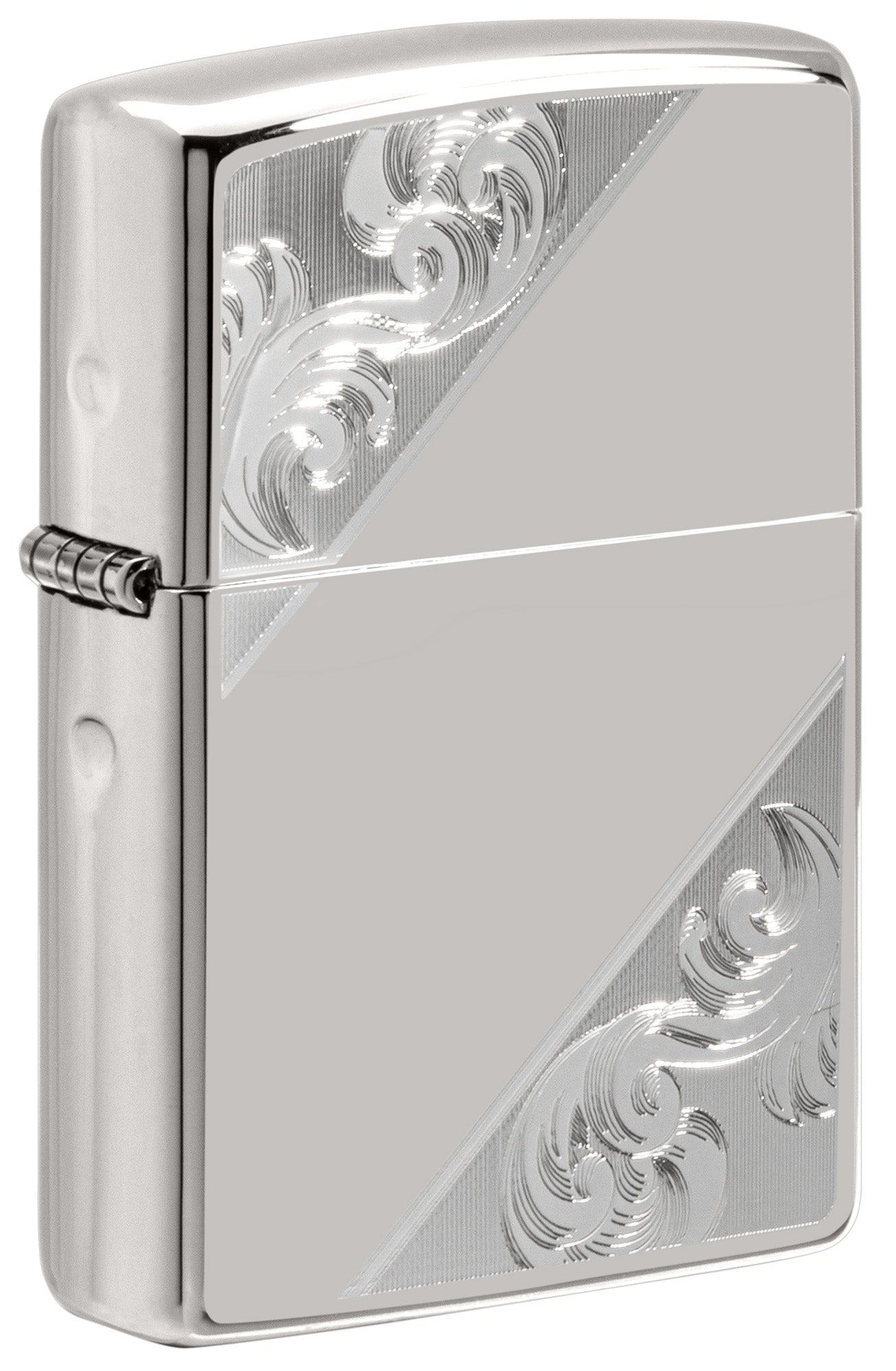Zippo │ Windproof Lighter Sterling Silver Diagonal Filigree Design