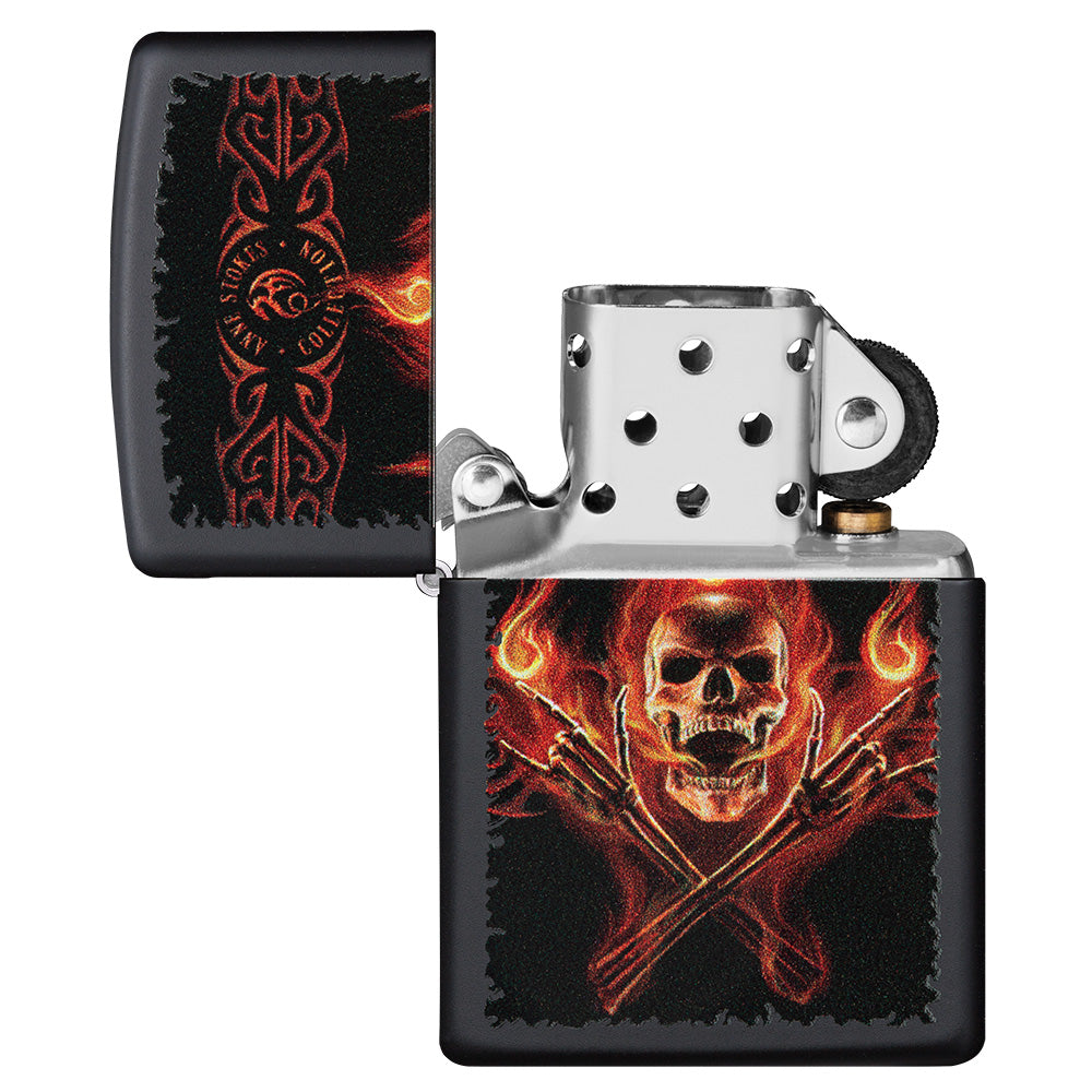 Anne Stokes Burning Skull Design