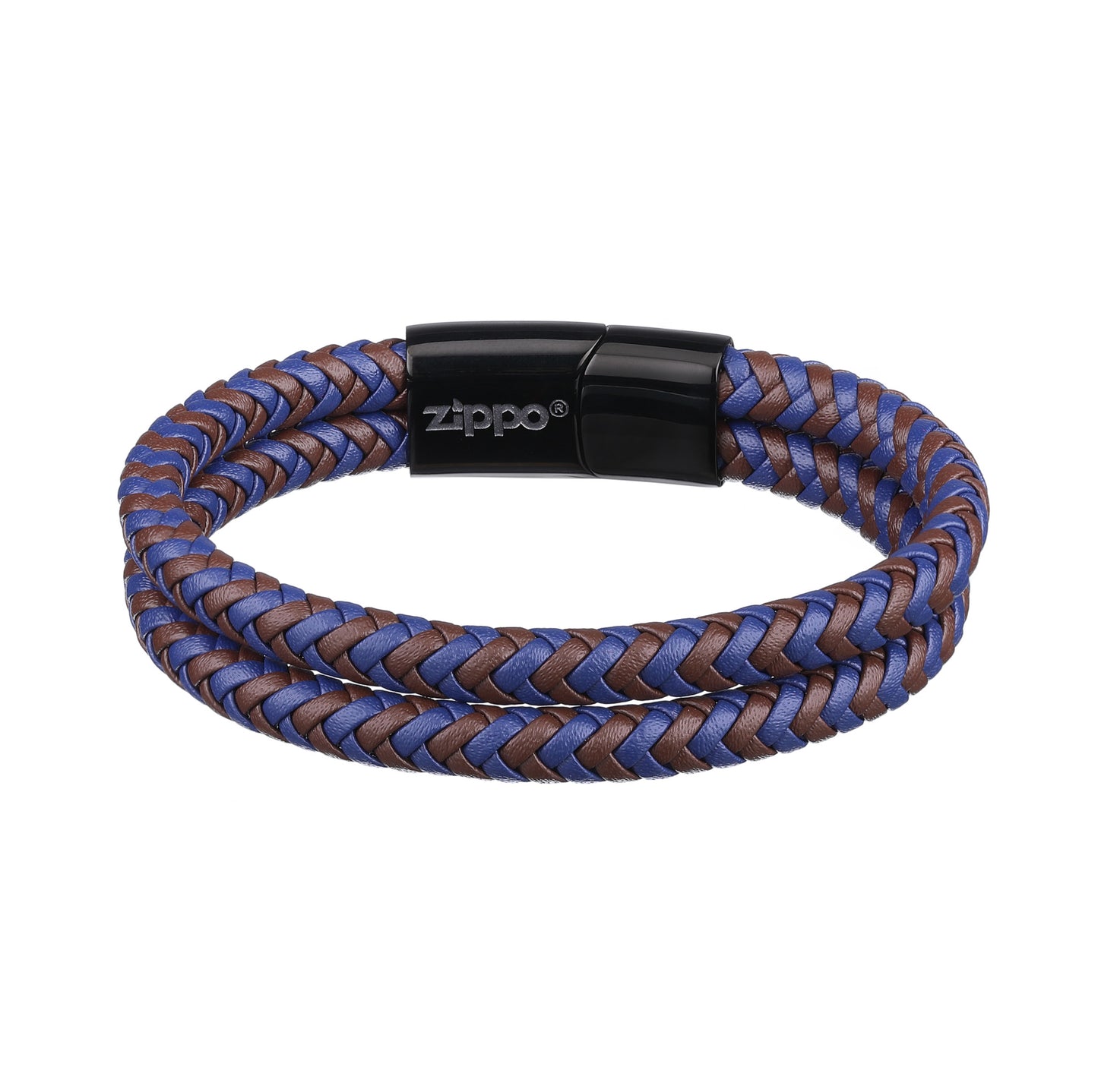 Braided Leather Bracelet Stainless Steel