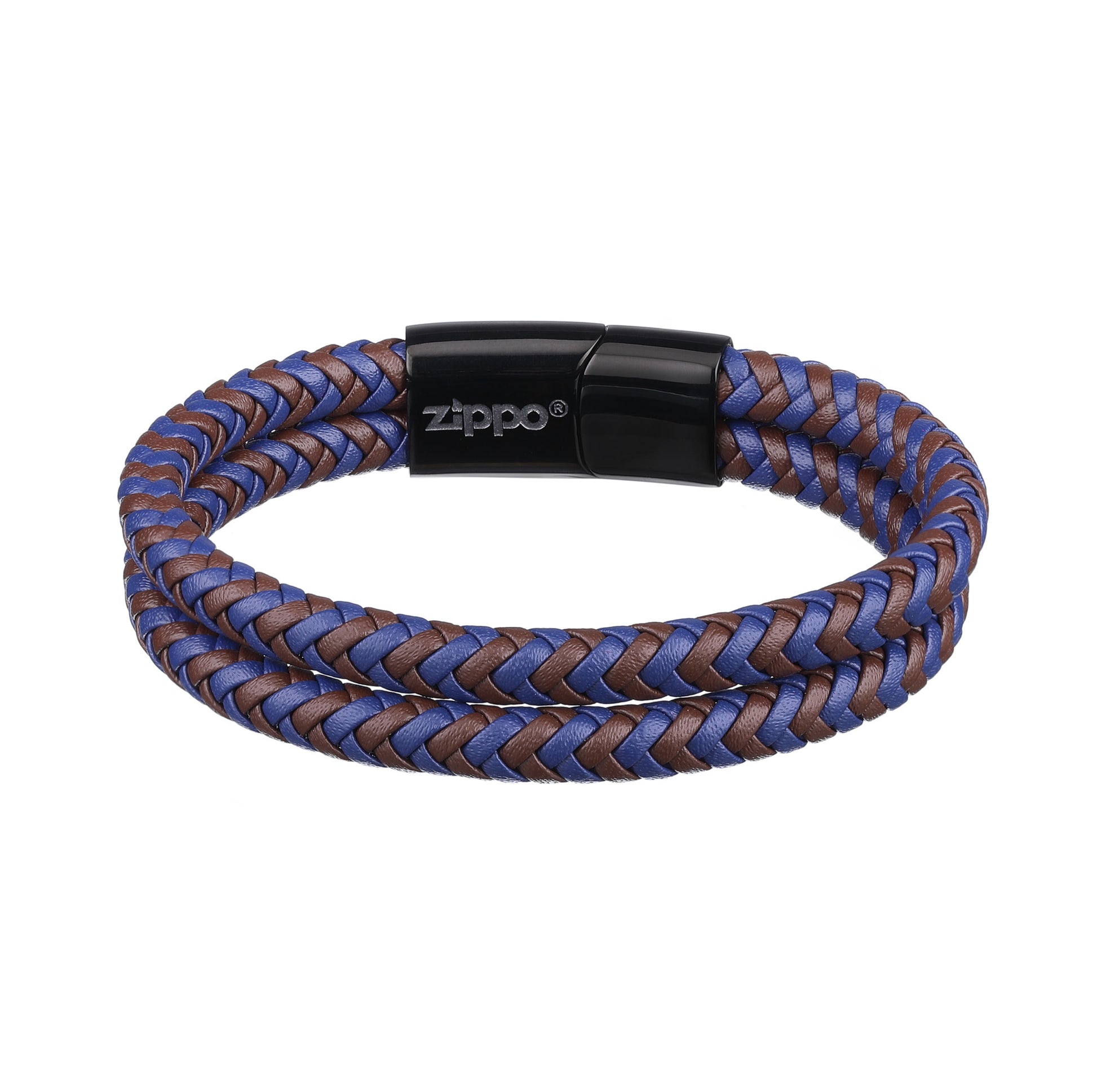 Braided Leather Bracelet Stainless Steel