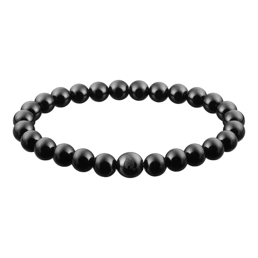 Semi Precious Beads Bracelet Agate and Stainless Steel