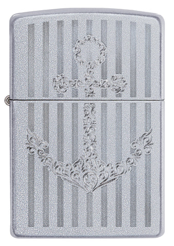 Anchor Satin Chrome Windproof Lighter Online Only