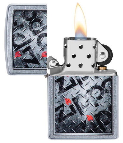 Diamond Plate Zippo Design Lighter