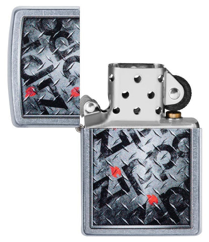 Diamond Plate Zippo Design Lighter