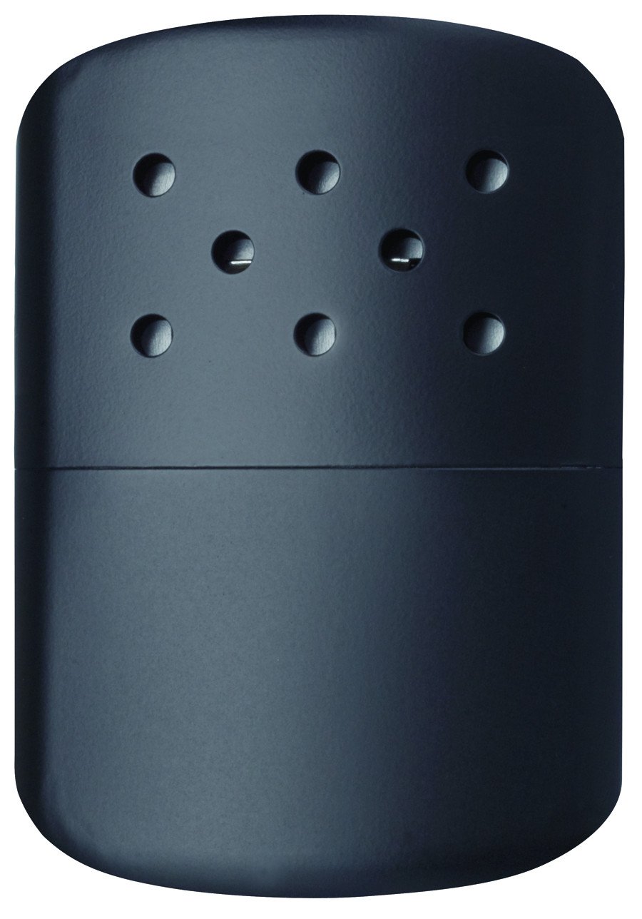 Back of 12-Hour Black Refillable Hand Warmer
