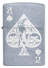 Front of Ace of Spades Goth Street Chrome windproof lighter