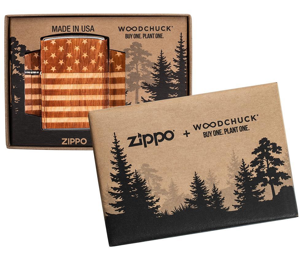 WOODCHUCK USA American Flag Wrap Emblem
