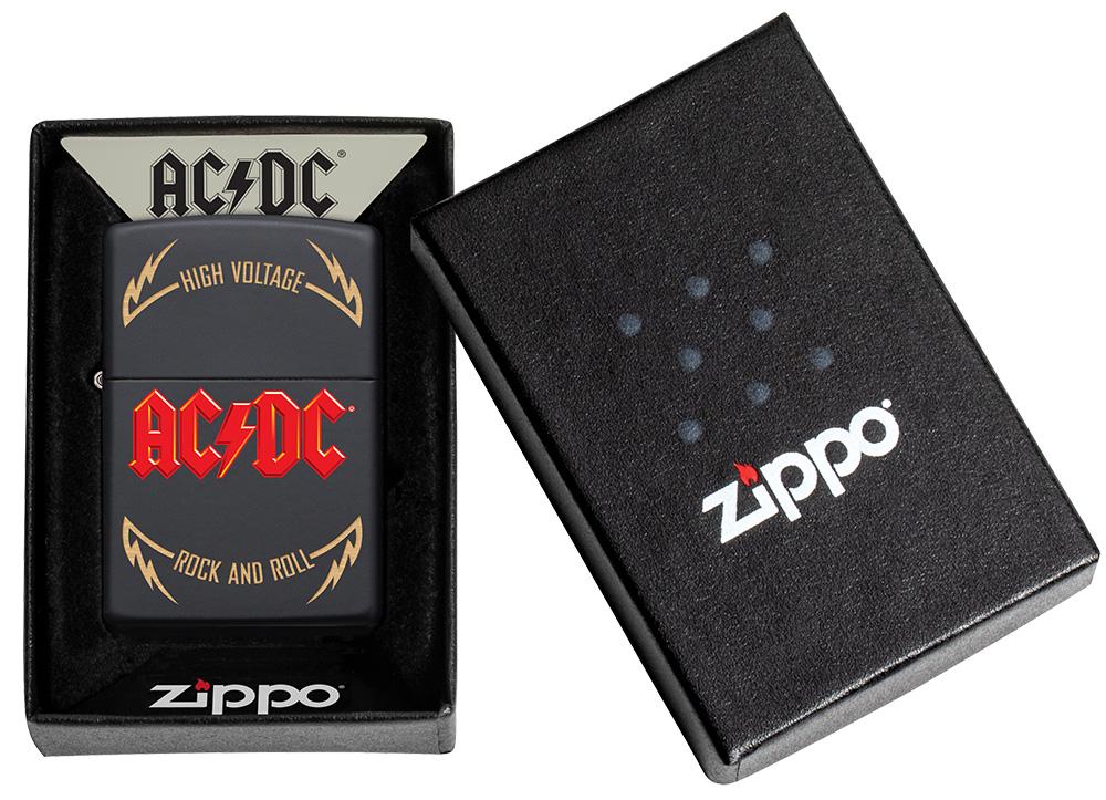218-081050, ACDC High Voltage Rock and Roll Windproof Lighter