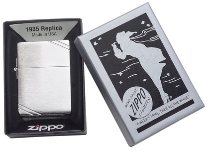 1935 Replica with Slashes Engraved - Chrome