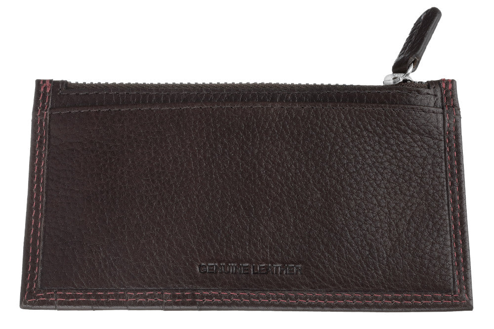 Card holder with zip pocket