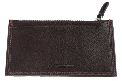 Card holder with zip pocket
