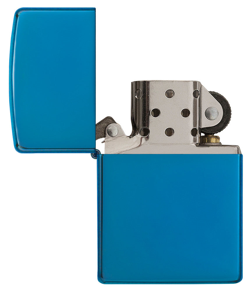 Classic High Polish Blue Engraved - Chrome