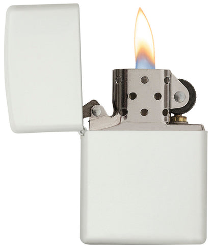 Classic White Matte Engraved - Brass