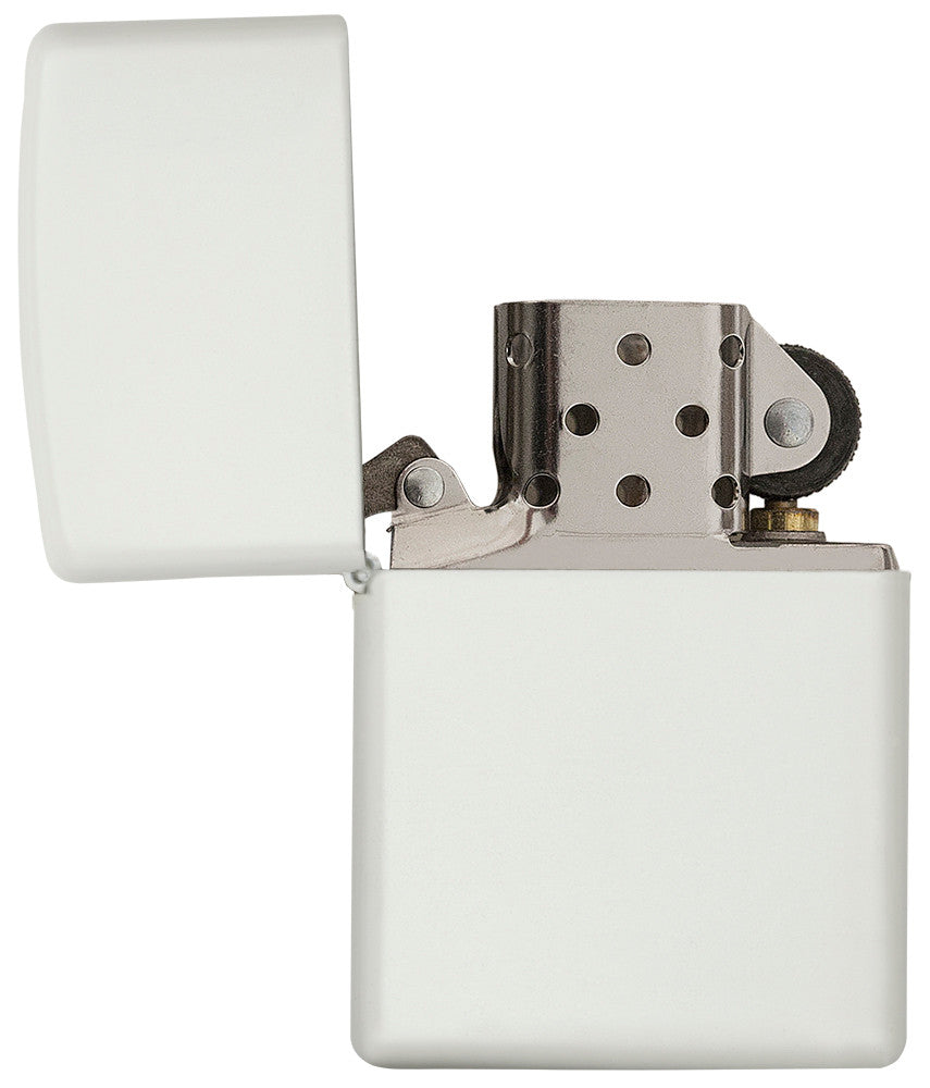 Classic White Matte Engraved - Brass