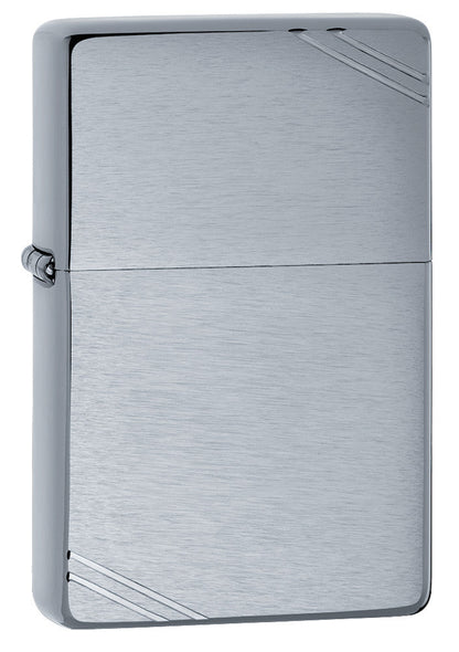Brushed Chrome Vintage with Slashes Engraved - Chrome