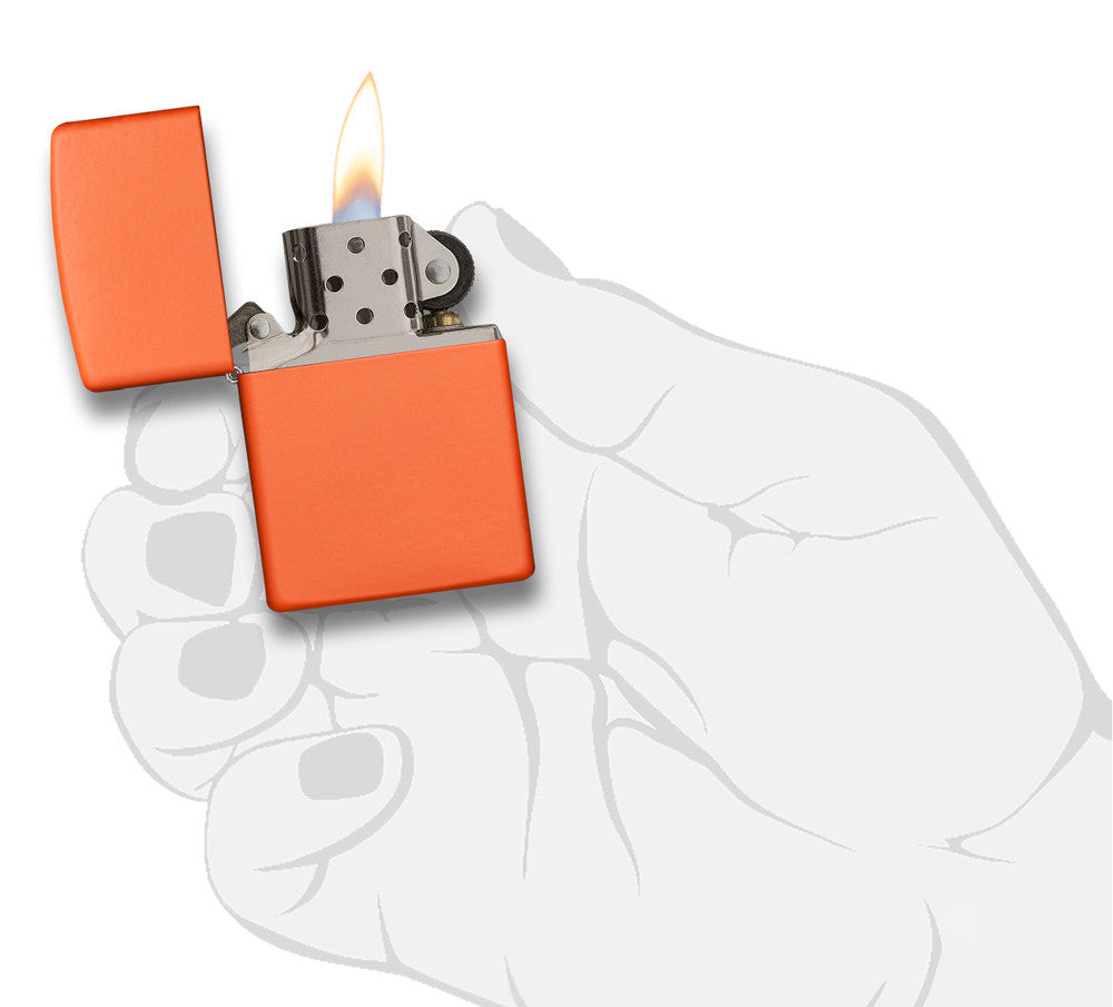 Classic Orange Matte Engraved - Brass