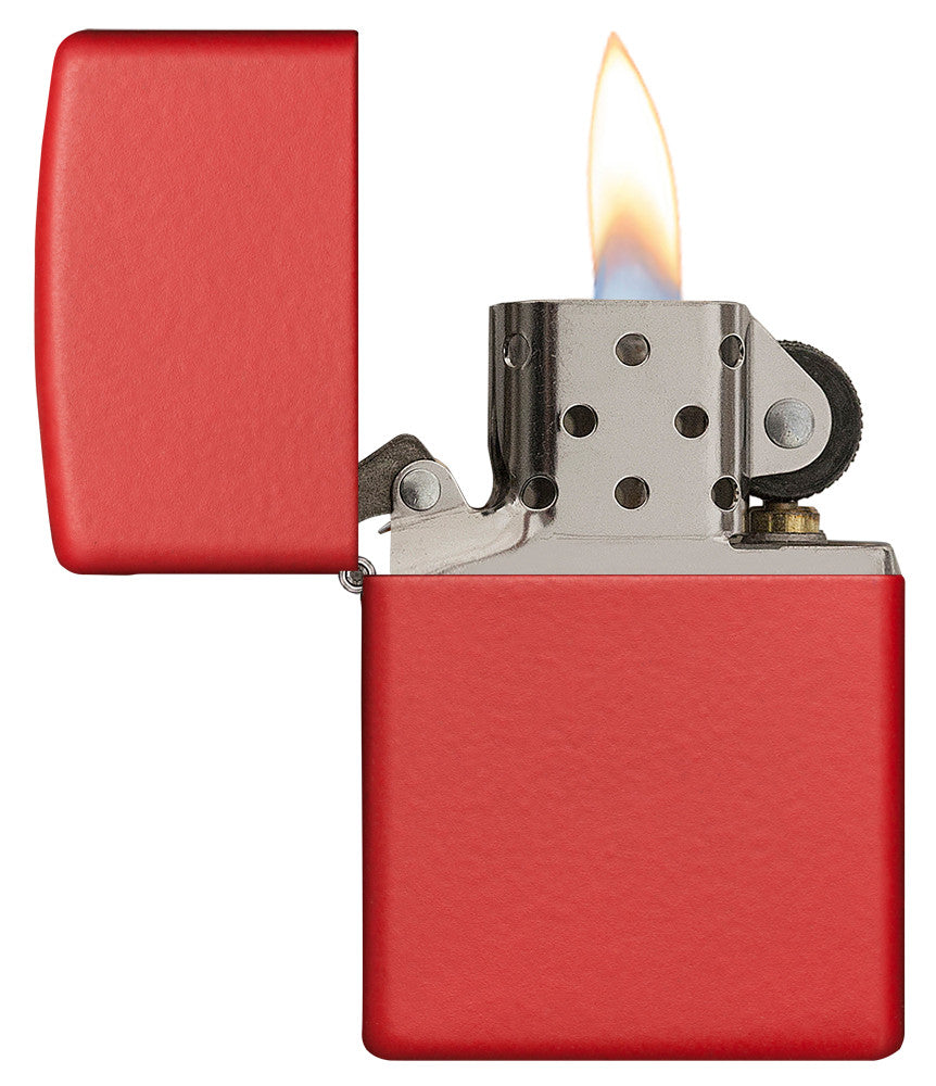 Classic Red Matte Engraved - Brass