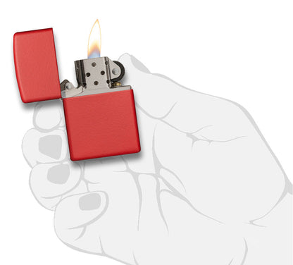 Classic Red Matte Engraved - Brass