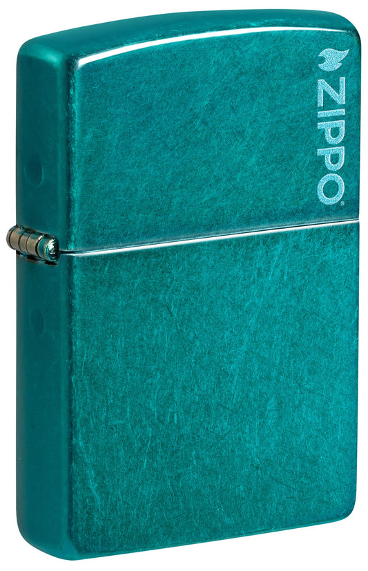 Classic Candy Teal Zippo Logo