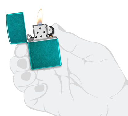 Classic Candy Teal Engraved - Chrome