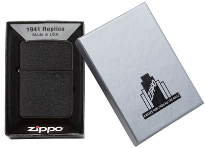 Black Crackle™ 1941 Replica Engraved - Chrome