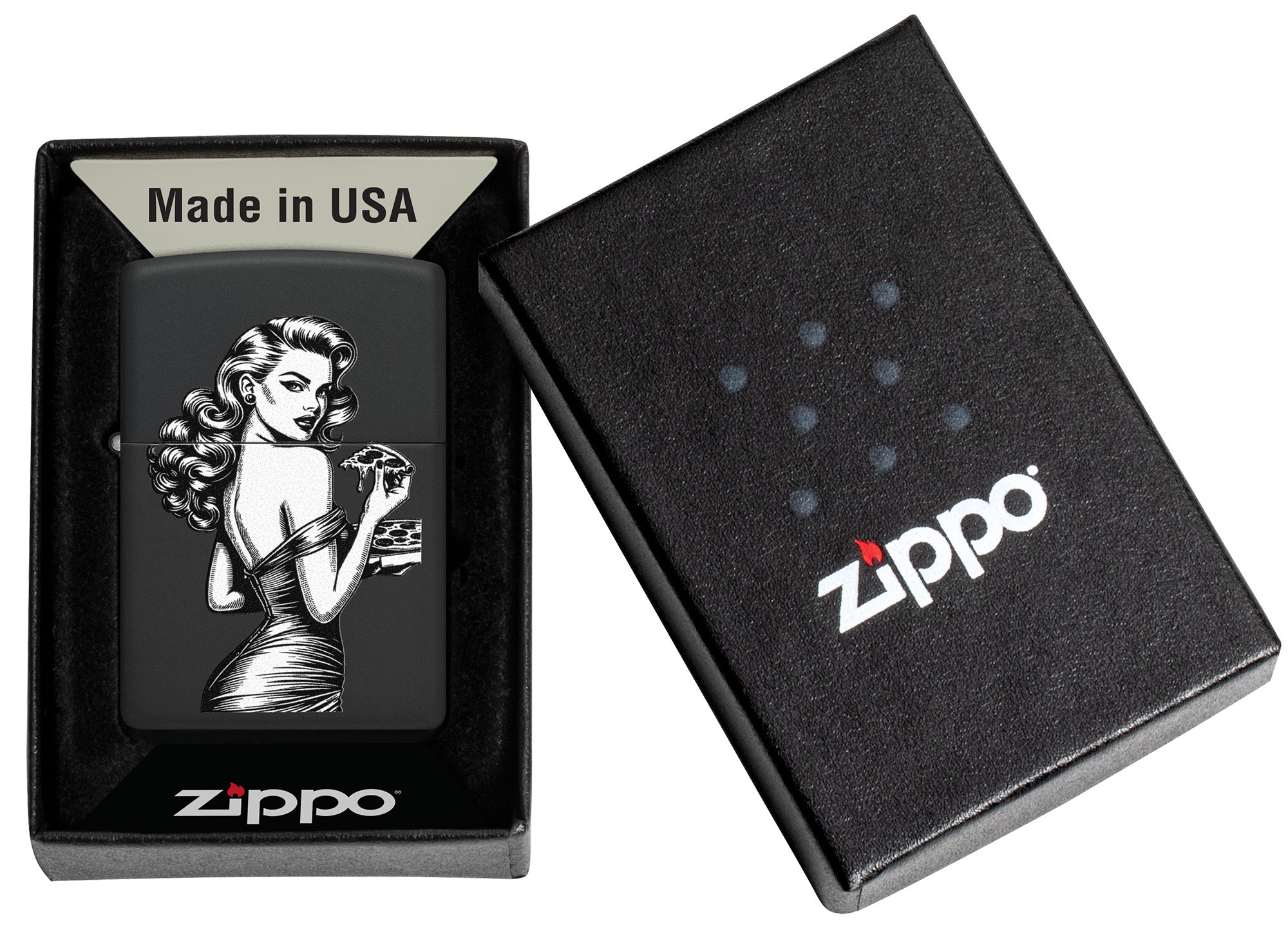 ZIPPO | Windproof Lighter Pinup Pizza Design
