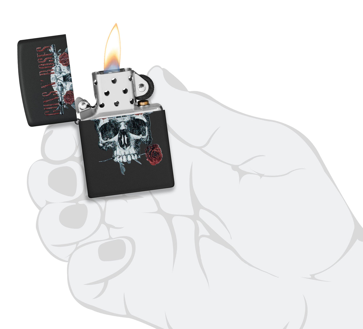 Guns N' Roses Flower Skull Design