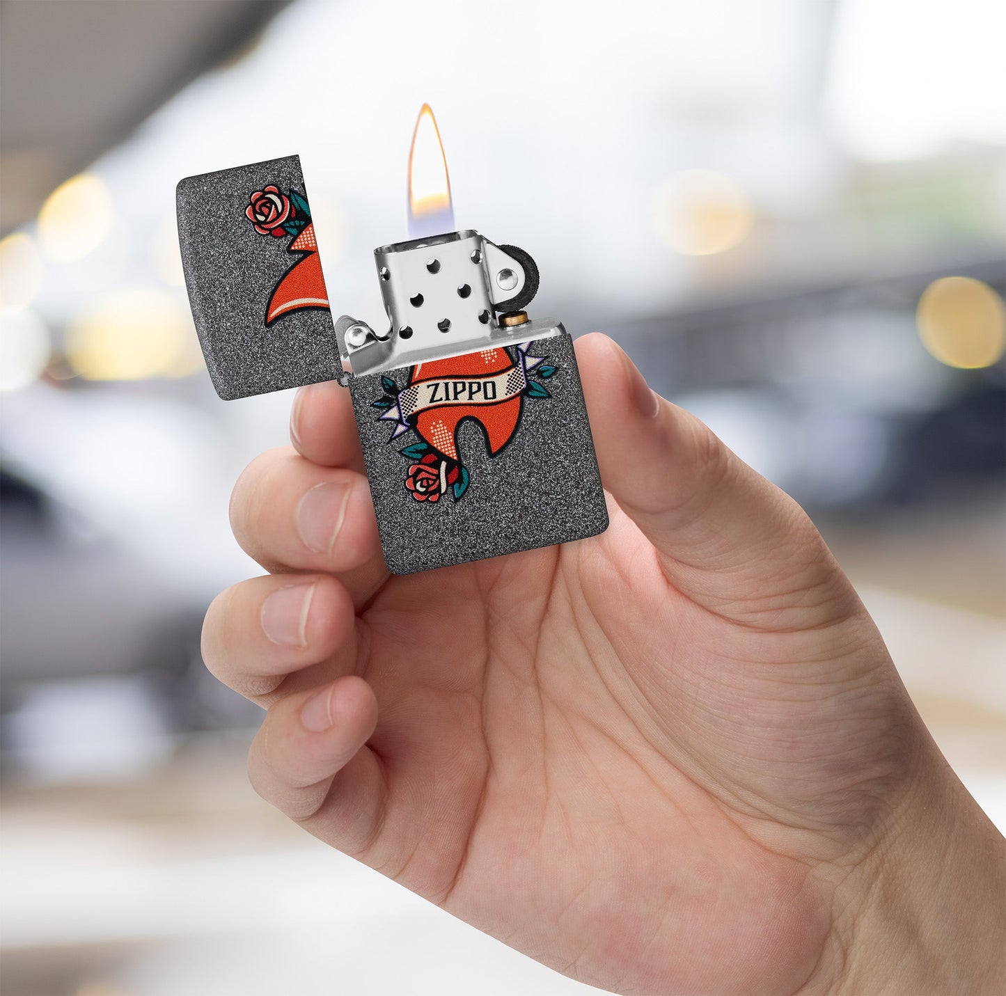 Zippo Flame Tattoo Design