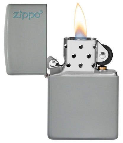 Flat Grey Zippo Logo
