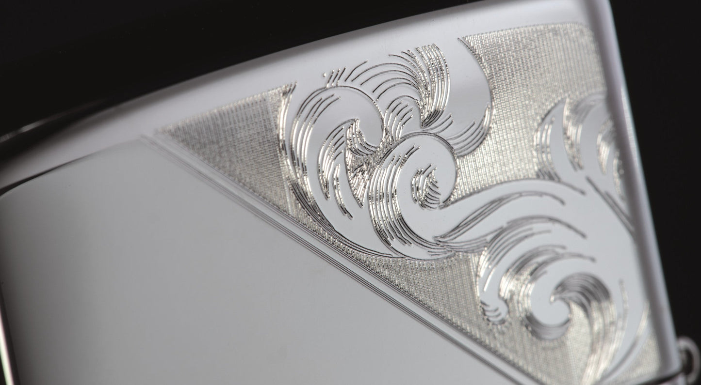 Sterling Silver Diagonal Filigree Design