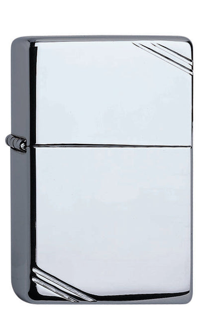 High Polish Chrome Vintage with Slashes Engraved - Chrome
