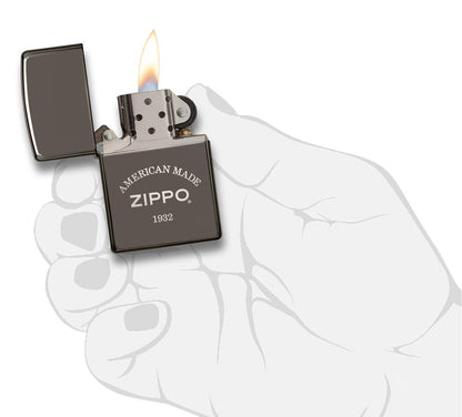Black Ice Laser Engrave American Made Windproof Lighter