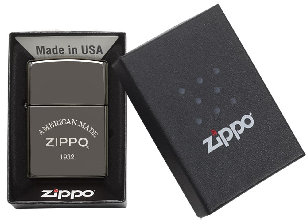 Black Ice Laser Engrave American Made Windproof Lighter