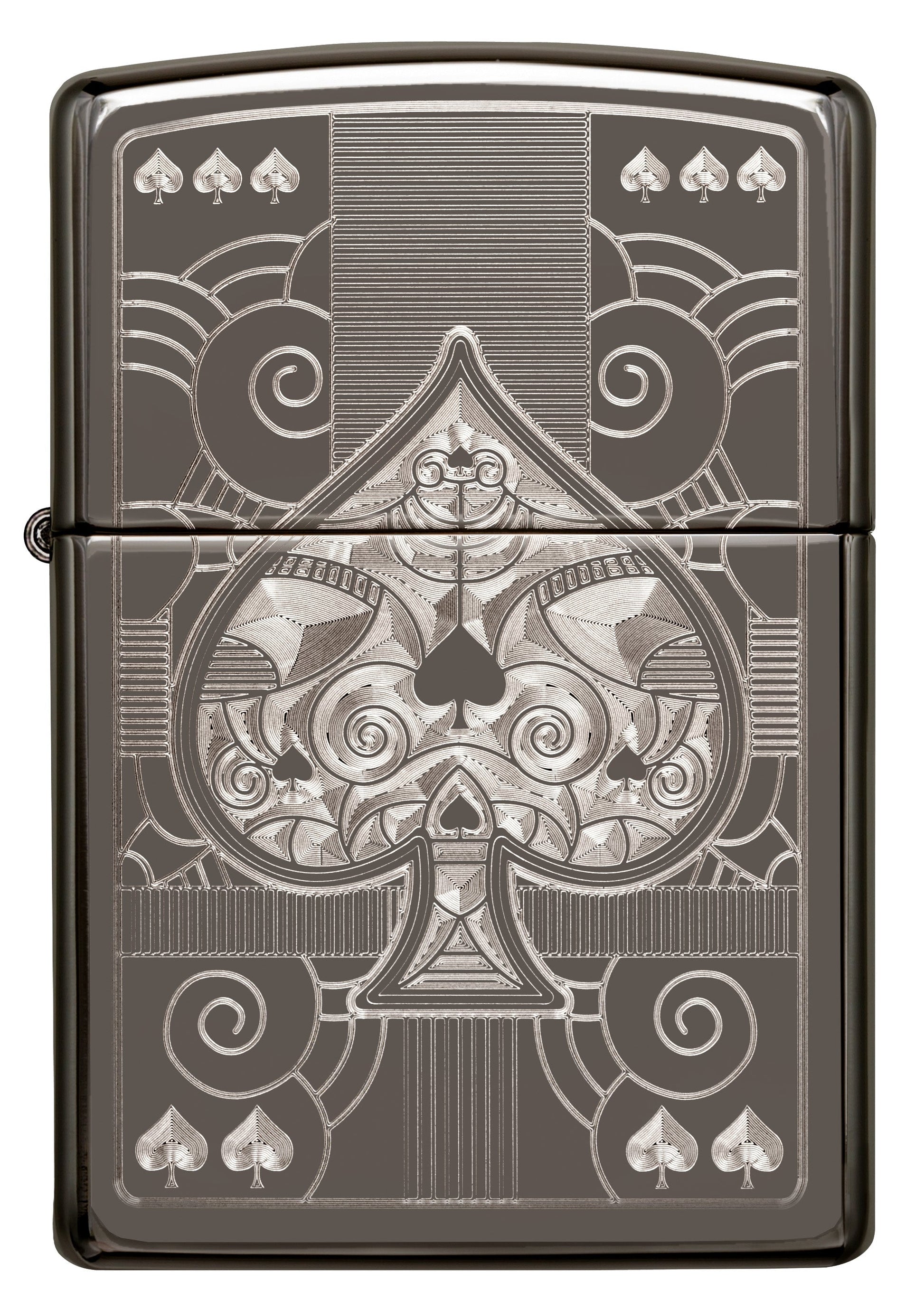 Front view of the Zippo Fancy ACE windproof lighter