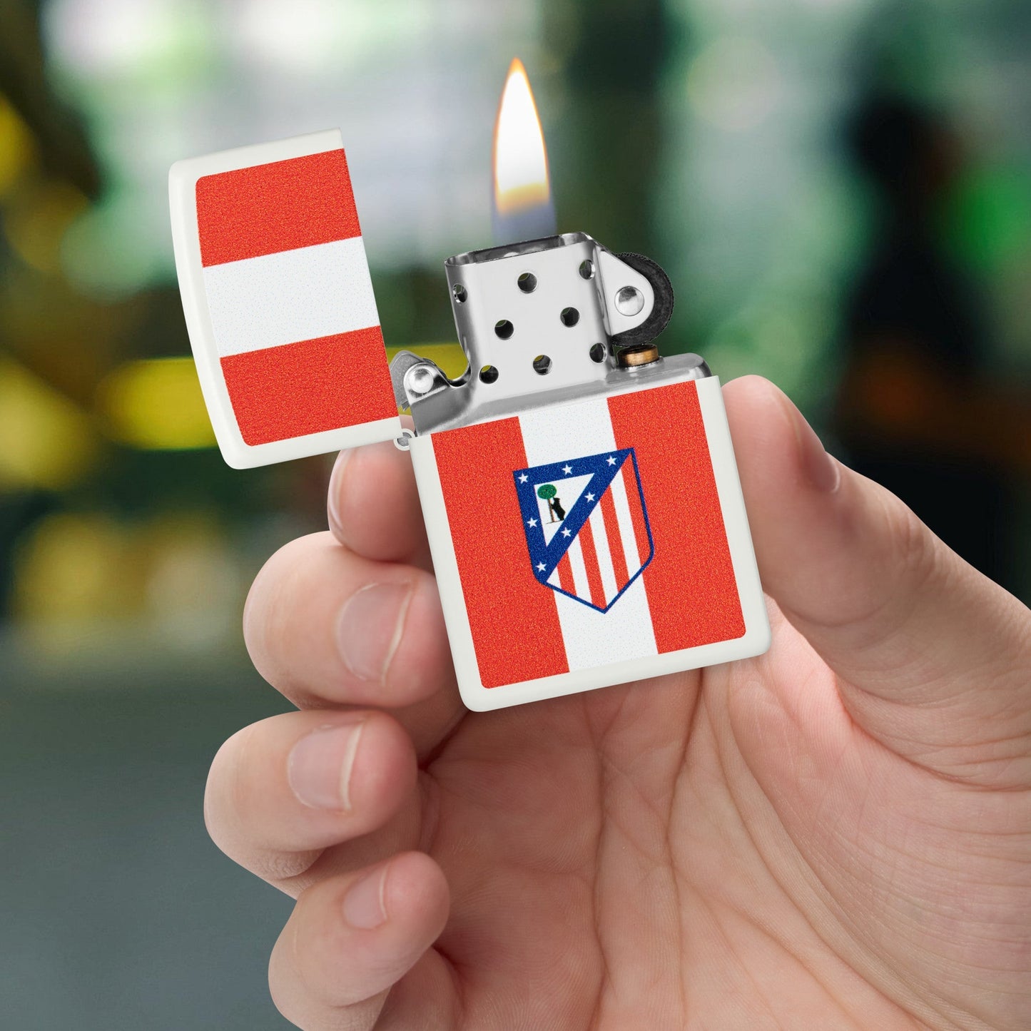 Atlético de Madrid Stripes Logo Design