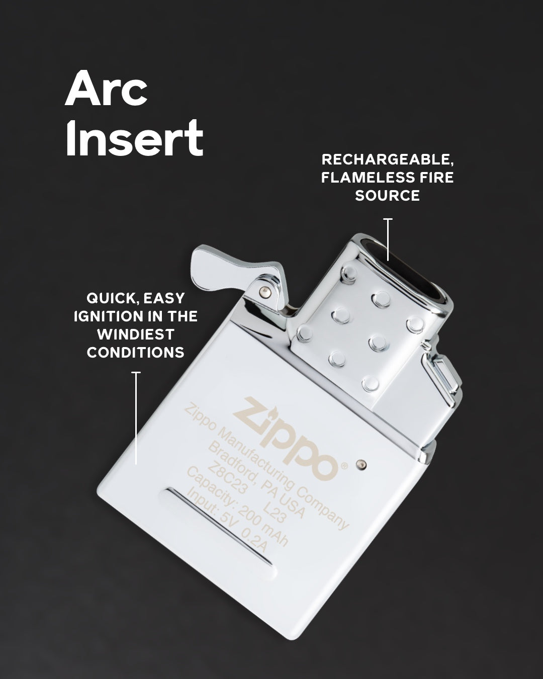 Double Arc Rechargeable Lighter Insert