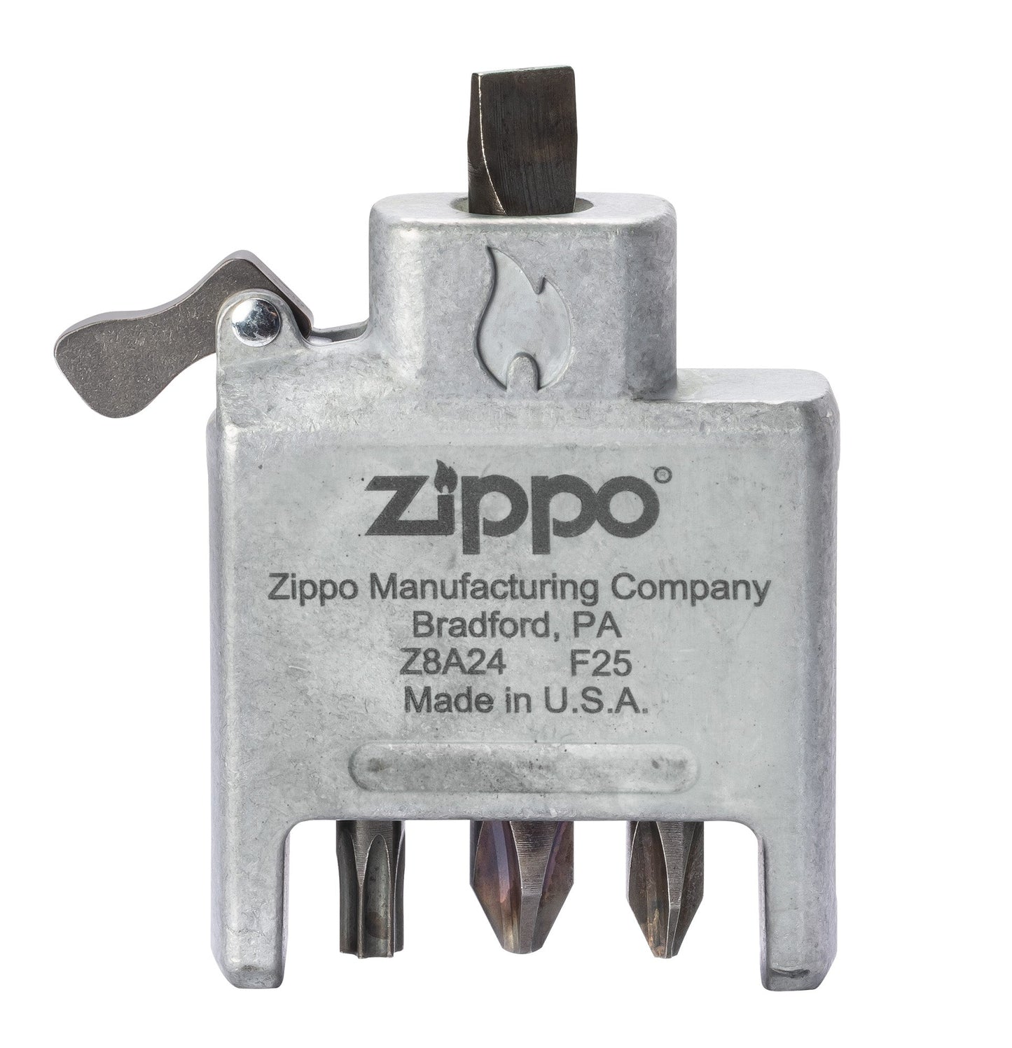 Bit Safe Screwdriver with Brushed Chrome Case