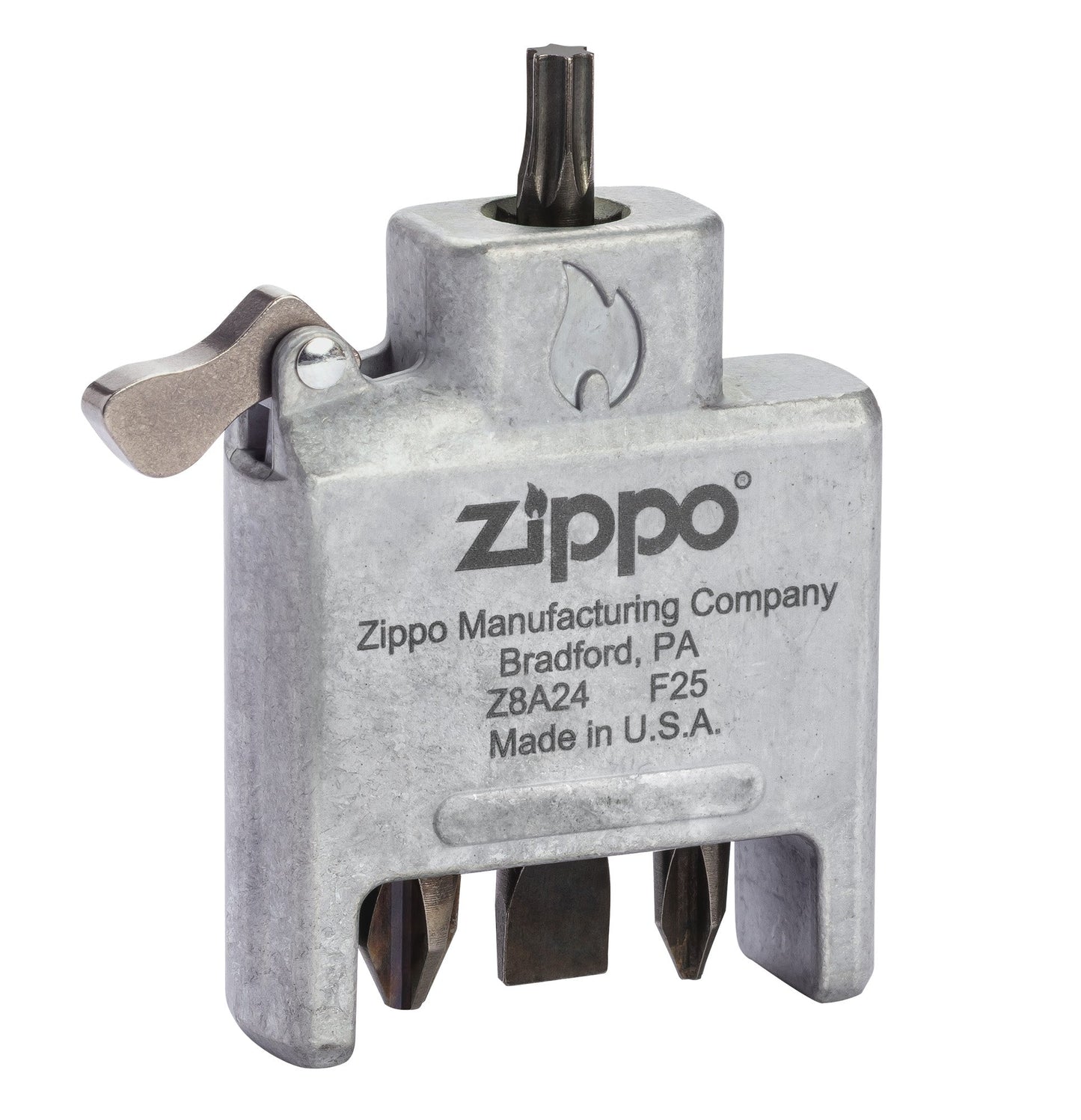 Bit Safe Screwdriver with Brushed Chrome Case