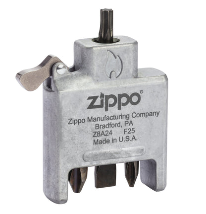 Bit Safe Screwdriver with Brushed Chrome Case