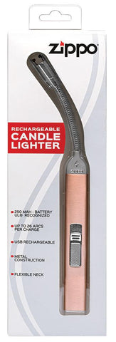 Rechargeable Candle Lighter Rose Gold in packaging