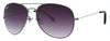 Side view of the Aviator Thirty-six Sunglasses grey frame and lenses