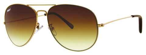 Side view of the Aviator Thirty-six Sunglasses brown lenses