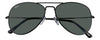 Front view of the Aviator Thirty-six Sunglasses black frame and lenses