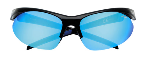 Front view of the Sport Thirty-three Sunglasses blue frame and lenses